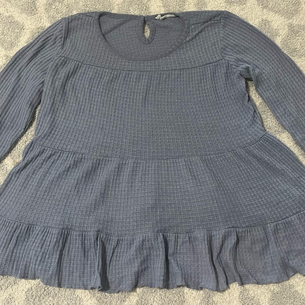 Girls blue long sleeve top